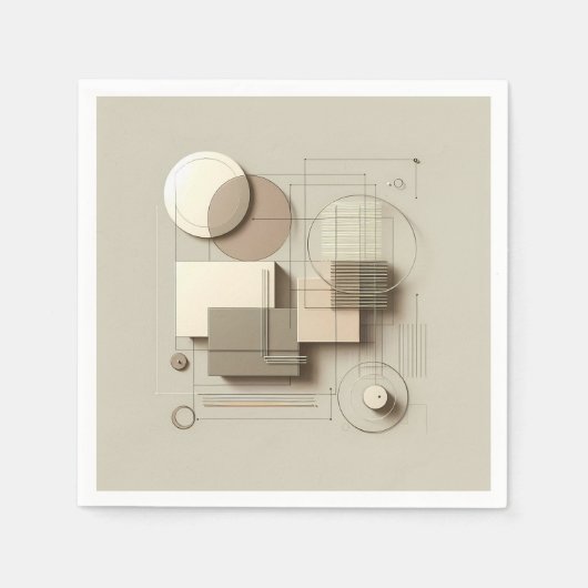 Soft Geometric Linework Servet (Voorkant)