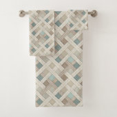 Soft Geometric Towel Minimalist Bathroom Style (En situation)