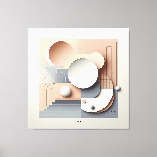 Soft Geometry Dimensions Canvas Afdruk (Voorkant)