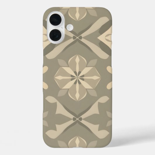 Soft Geometry iPhone16 Coque - Motif sans couture  (Verso)