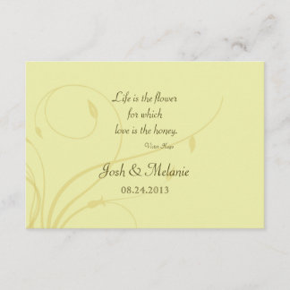 Soft Golden Flourish RSVP