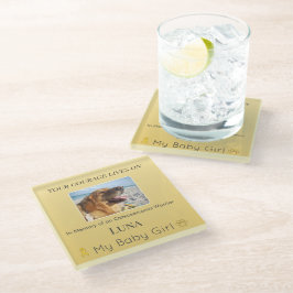 Soft Golden Osteosarcoma Pet Keepsake Glazen Onderzetter