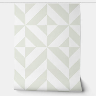 Soft Gray Geometric Art Deco Behang