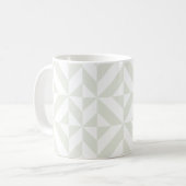 Soft Gray Geometric Art Deco Koffiemok (Voorkant links)