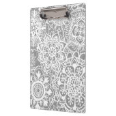 Soft Gray Mandala Pattern Klembord (Links)