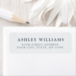 Soft Gray Minimalist Elegant Return Stickers