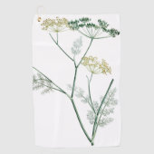 Soft Green Botanical IV Golfhanddoek (Voorkant)