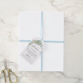 Soft Green Eucalyptus Watercolor Rustic Wedding Cadeaulabel