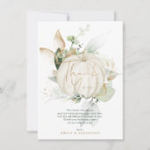 Soft Green Gold Botanical Eucalyptus Baby shower Bedankkaart (Voorkant)