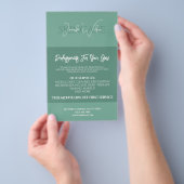Soft green mint tone skincare flyer (Hand)