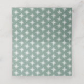 Soft Green Snowflakes Pattern Weddenschap (Binnenkant ongevouwen)