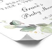 Soft Greenery Baby is Sweet Neem een Treat Teken Poster (Hoek)