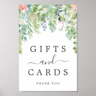 Soft Greenery Gifts and Kaarten Sign Poster