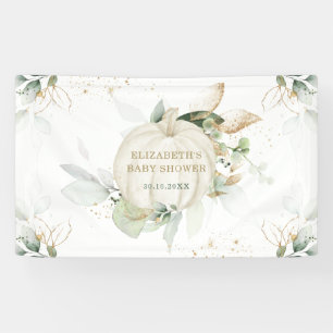 Soft Greenery Gold Pumpkin Herfst Baby shower Part Spandoek