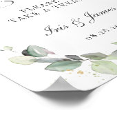 Soft Greenery Love is Sweet Take a Treat Sign Poster (Hoek)