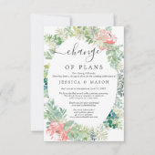 Soft Greenery Wedding uitgesteld Kaart (Voorkant)