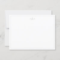 Soft Grey and White Sophisticated Minimalist Note