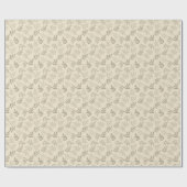 Soft Grey Beige Botanical Branch Print Gift Cadeaupapier (Vlak)