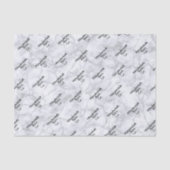 Soft Grey Gray Marble Tissuepapier (Voorkant)