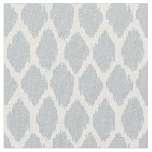 Soft Grey Ikat Ogee Pattern Stof (Close Up)