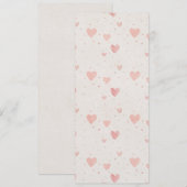 Soft Heart Pattern Invitation Kaart (Voorkant / Achterkant)
