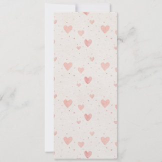 Soft Heart Pattern Invitation Kaart