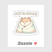 Soft Is Strong Hamster Sticker – Cute Animal (Vel)