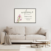 Soft Ivory & Iris bruiloft welkom Acryl Bord