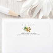 Soft Kerstmis Pine Star Cookie Adres Vrede Etiket (Insitu)
