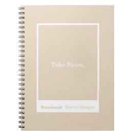 Soft Khaki/Beige Block Quote Classic Notitieboek
