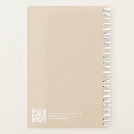 Soft Khaki/Beige Block Quote | Fully Customizable Planner (Achterkant)