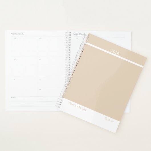 Soft Khaki/Beige Minimalist Planner (Display)