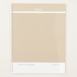 Soft Khaki/Beige Minimalist Planner