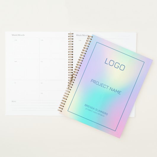 Soft kleuren holographic background 2 planner (Display)