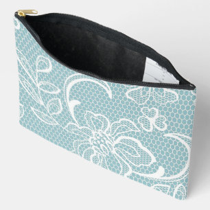 "Soft Lacy Floral Look" Print Cosmetische/Potlood Etui