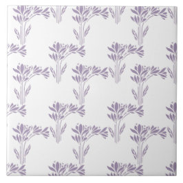 Soft Lavender Botanical Pattern Tile Tegeltje