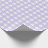Soft Lavender Classic Gingham Checking Pattern Cadeaupapier (Hoek)