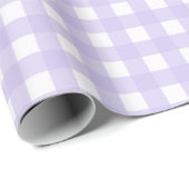 Soft Lavender Classic Gingham Checking Pattern Cadeaupapier (Rol Hoek)