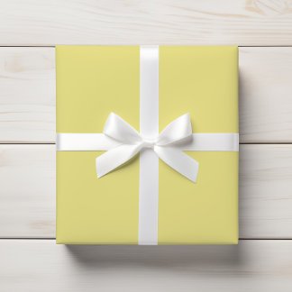 Soft Lemon Cream Yellow Solid Minimalist Cadeaupapier