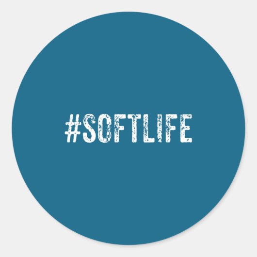 Soft Life Dont Stress Stress Softlife Softli  Ronde Sticker (Voorkant)