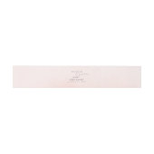 Soft Light Pink Elegant Wedding Belly B Uitnodigingen Wikkel (Vlak)