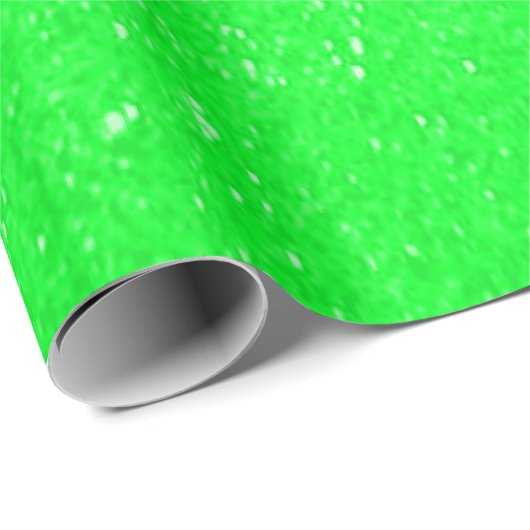 Soft Lime Green Glitter Print Cadeaupapier (Rol Hoek)
