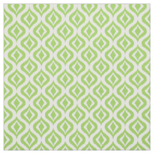 Soft Lime Green Retro Chic Ikat druppelt Patroon Stof