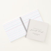 Soft Linen Ivory Wedding Guest Book Notitieboek (Binnen)