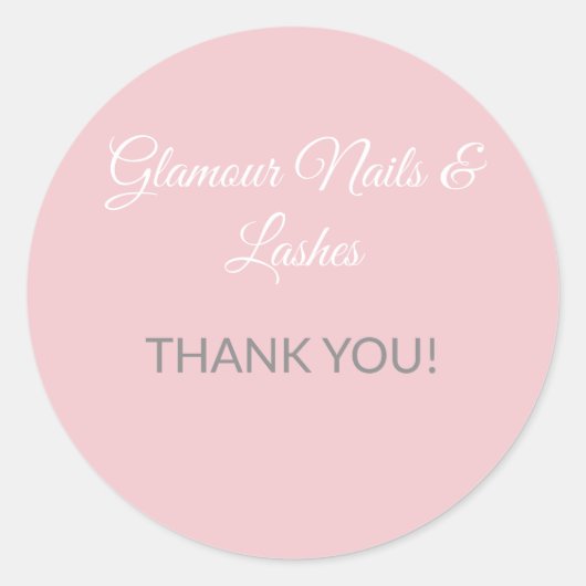 Soft Luxury Thank You Stickers for Beauty Business (Devant)
