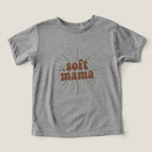 Soft Mama: Retro Groovy Sunburst Moederschap Typog