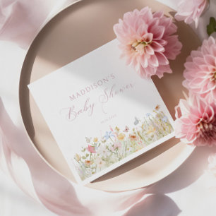 Soft Meadow Blush Script-Baby shower Servet