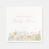 Soft Meadow Blush Script-Baby shower Servet (Voorkant)