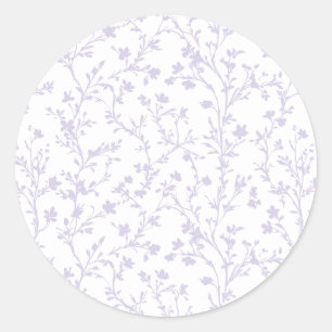 Soft Meadow Stof Lavendel - Neutraal Ronde Sticker
