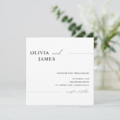 Soft Minimal Square Photo Wedding Invitation (Debout devant)